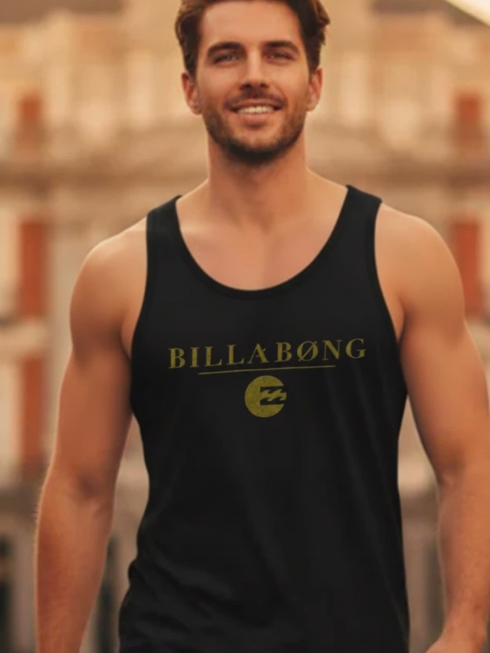 Billabong Black Tank Top Green Logo Surf Muscle Shirt Men S